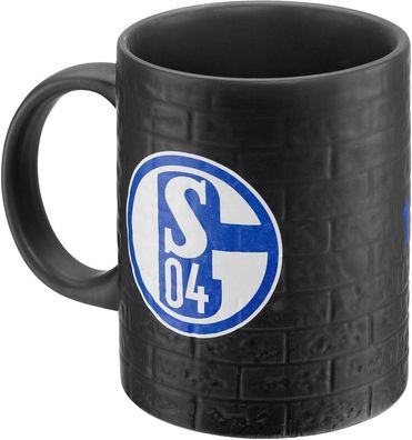 FC Schalke 04 S04 Kaffeebecher Mauer Fußball Schwarz