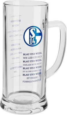 FC Schalke 04 S04 Bierkrug Fußball Blau/Weiß