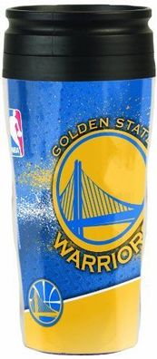 Golden State Warriors Thermobecher Basketball Blau/Gelb