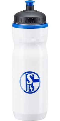 FC Schalke 04 S04 Trinkflasche Signet Fußball Weiß