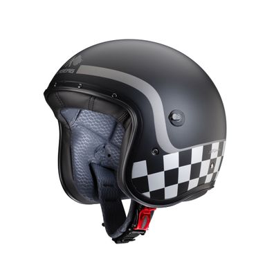 Caberg Motorrad Helm Jethelm Freeride Formula Black/Gray