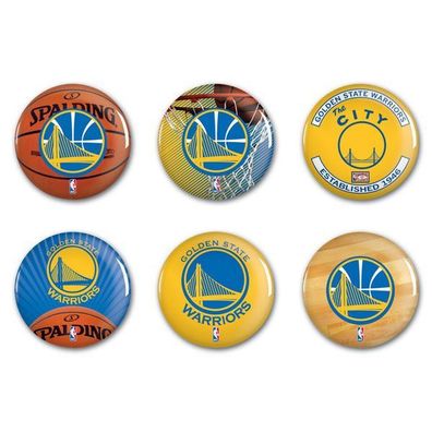 Golden State Warriors Button 6er Pack Basketball Multicolor