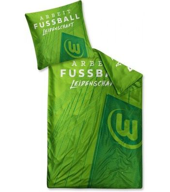 VfL Wolfsburg Bettwäsche A-F-L grün Fussball Grün