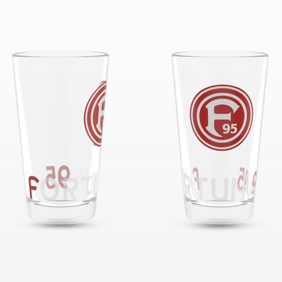 Fortuna Düsseldorf Wasserglas 2er-Set Fussball Klar