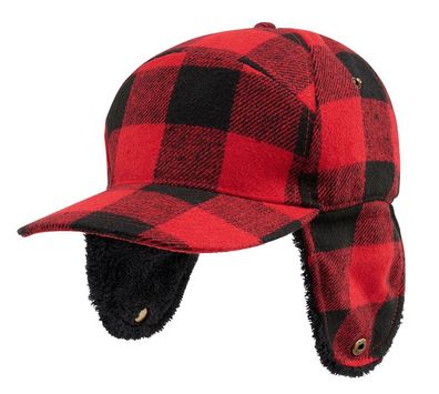 Brandit Mütze Lumberjack Wintercap in Red/Black