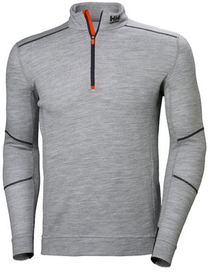 Helly Hansen Longsleeve 75107 Hh Lifa Merino Half Zip 930 Grey Melange