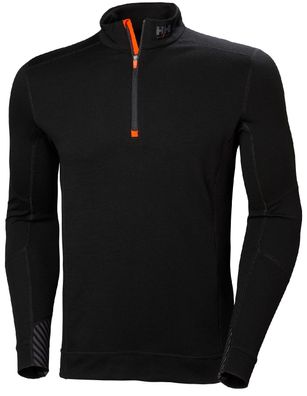 Helly Hansen Longsleeve 75107 Hh Lifa Merino Half Zip 990 Black