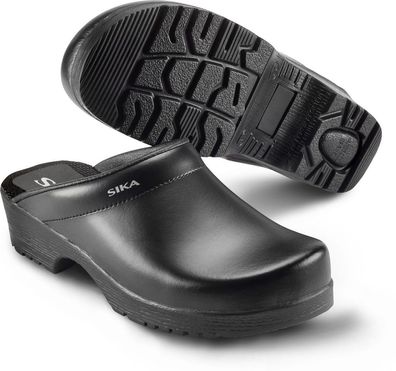 Sika Schuh Flexika offener Clog Schwarz