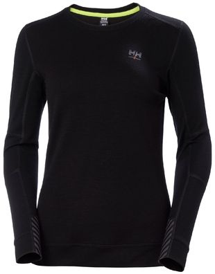 Helly Hansen Damen Longsleeve 75209 W Hh Lifa Merino Crewneck 990 Black