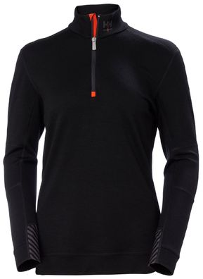 Helly Hansen Damen Longsleeve 75210 W Hh Lifa Merino Half Zip 990 Black