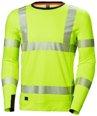 Helly Hansen Longsleeve 75111 Hh Lifa Active Hi Vis Crewneck 360 Yellow