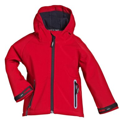 BMS Kinder Softshell Kids Jacke Stealth mit Kapuze Rot