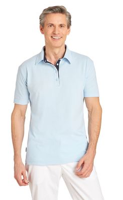 Leiber Polo-Shirt 08/2637/0504 Hellblau/Marine