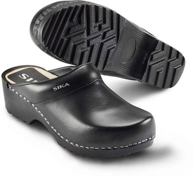 Sika Schuh Traditionell Clog Schwarz