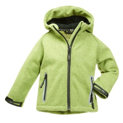 BMS Softknit Kapuzenjacke Kids Limette