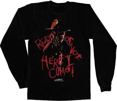 A Nightmare On Elm Street Here I Come Longsleeve Tee Black