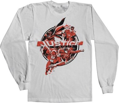 Justice League Heroes Longsleeve Tee White