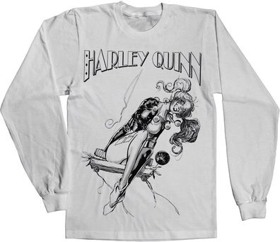 Harley Quinn Sways Longsleeve Tee White