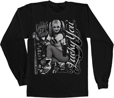 Suicide Squad Harley Quinn Lucky You Longsleeve Tee Black