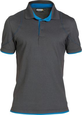 Dassy Poloshirt Orbital COSPA46 Anthrazitgrau/Azurblau