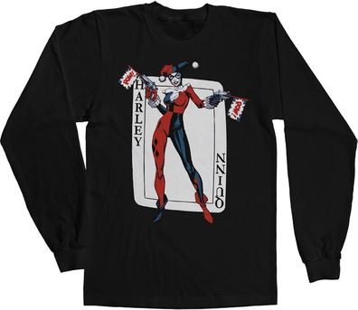 Harley Quinn Card Games Longsleeve Tee Black