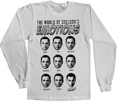 The Big Bang Theory Sheldons Emotions Longsleeve Tee White