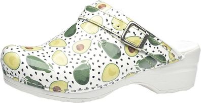 Sanita Damen Clog offen Avocado White