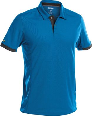 Dassy Poloshirt Traxion PES44 Azurblau/Anthrazitgrau