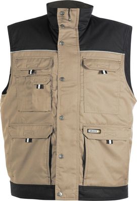 Dassy Zweifarbige Weste Hulst PESCO61 Khaki/Schwarz