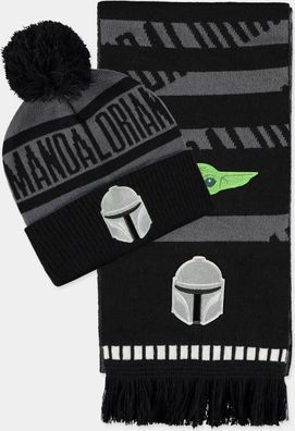 The Mandalorian - Giftset (Beanie & Scarf) Grey