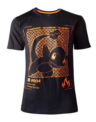 Pokémon - Charmander Profile Men's T-shirt Black