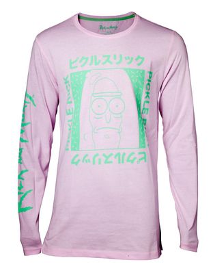 Rick and Morty - Japan Pickle Men's Longsleeve Pink