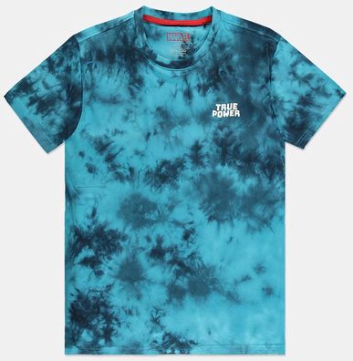 Marvel Tie Dye Icon Men's T-Shirt in Blue