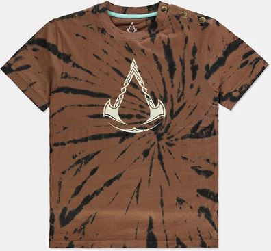 Assassin's Creed Valhalla - Woman's Tie Dye Printed T-Shirt Brown