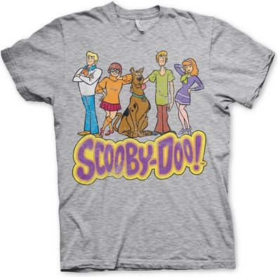 Team Scooby Doo Distressed T-Shirt Heather-Grey