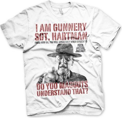 Full Metal Jacket Sgt. Hartman T-Shirt White