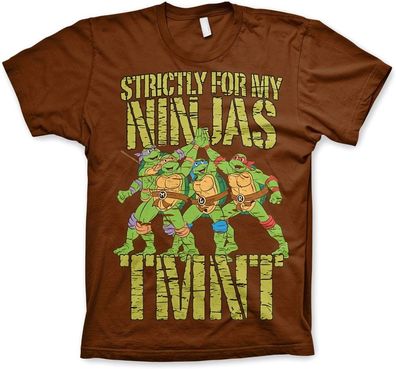 Teenage Mutant Ninja Turtles TMNT Strictly For My Ninjas T-Shirt Brown