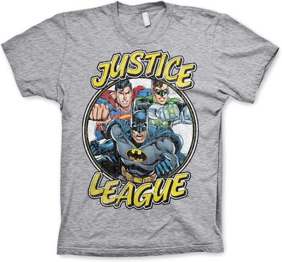 Justice League Team Tee T-Shirt Heather-Grey