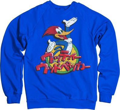 Woody Woodpecker Washed Japanese Logo Sweatshirt Blue