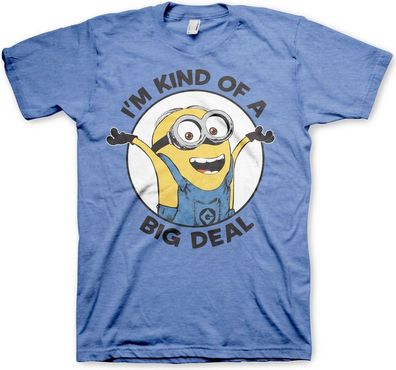 Minions I'm Kind Of A Big Deal T-Shirt Blue-Heather