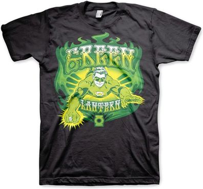 Green Lantern Green Fire T-shirt Black