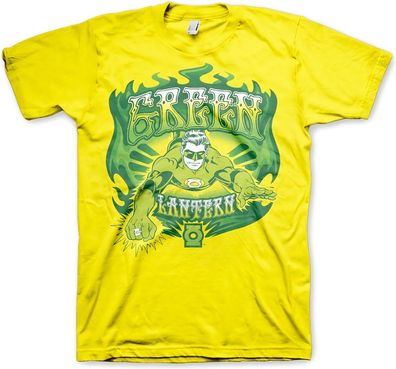 Green Lantern Green Fire T-shirt Yellow