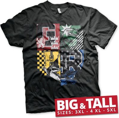 Harry Potter Dorm Crest Big &amp; Tall T-Shirt Black