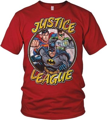 Justice League Team Tee T-Shirt Red