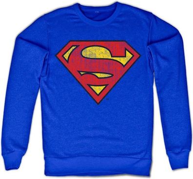 Superman Washed Shield Sweatshirt Blue