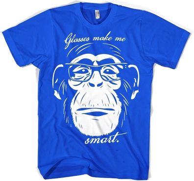 Hybris Glasses Makes Me Smart T-Shirt Blue