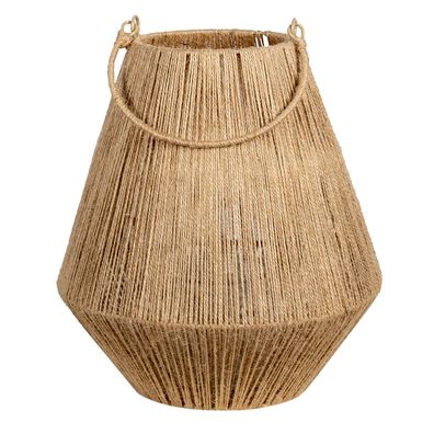 Clayre & Eef Windlicht Ø 26x31 cm Braun Jute Rund (Gr. Ø 26x31 cm)