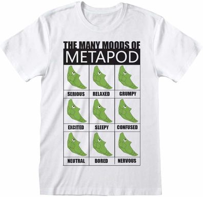 Pokémon Pokemon - Many Moods Of Metapod (Unisex) T-Shirt White