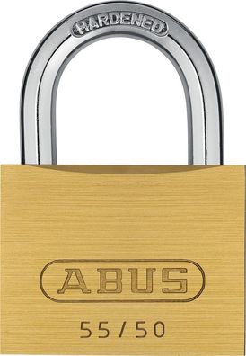 ABUS Schloss 55 Vorhangschloss Messing 2858 Gold