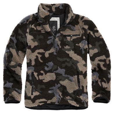 Brandit Jacke Teddyfleece Troyer in Darkcamo